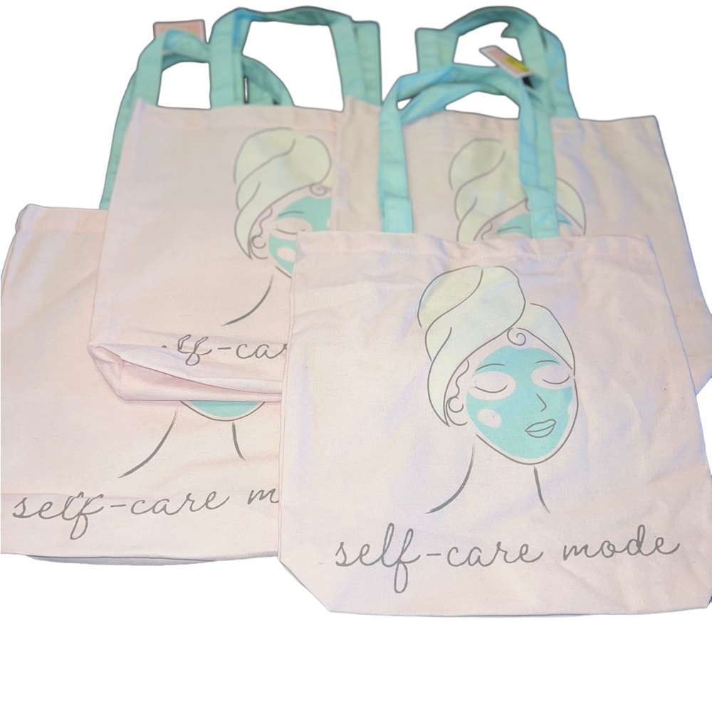 4 New Self Care Mode canvas totes